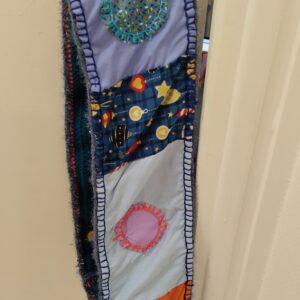 TOUR DE COU MYOSOTIS ORANGE VERSION PATCHWORK