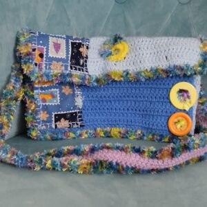 SAC BLEU AZUR COTON ET LAINE