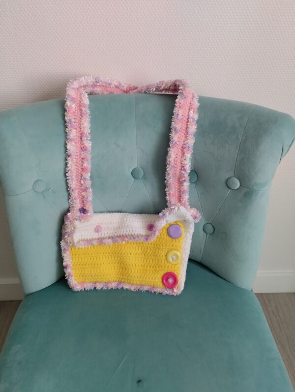 Sac de laine design pour fille tricolore