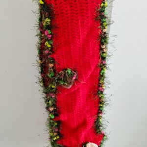 TOUR DE COU DE LAINE rouge COQUELICOT