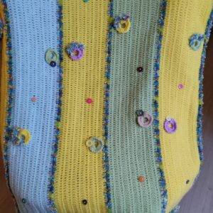 Belle couverture de laine multicolore