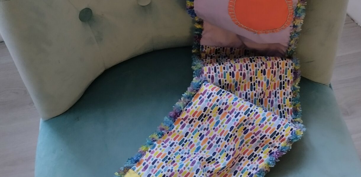 Echarpe Myosotis Patchwork