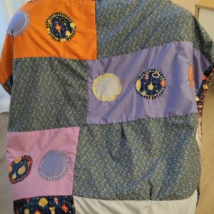 Couverture Myosotis Orangé-Côté Patchwork design