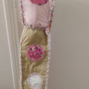 TOUR DE COU "lavande rose poudré"-VERSION PATCHWORK